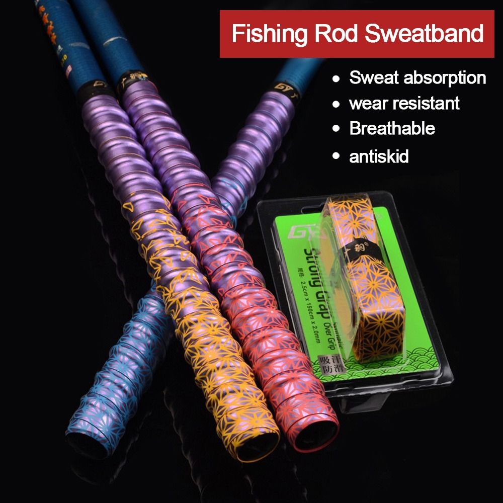 Fishing Rod Wrap Tape - Farbverlauf Bunte Verdickte Sport Angelrute Schweißband