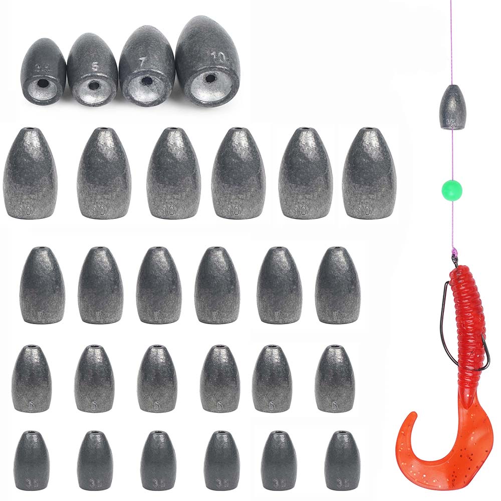Bass Fishing Lure - Bullet Fishing Sinkers Gewichte Kit Flipping