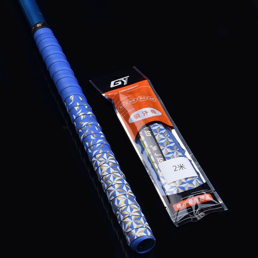 Fishing Rod Wrap Tape - Rutschfestes Angelruten-Schweißband Stoßdämpfendes Verschleißfestes Tennis-Overgrip-Band Schweißabsorbierendes