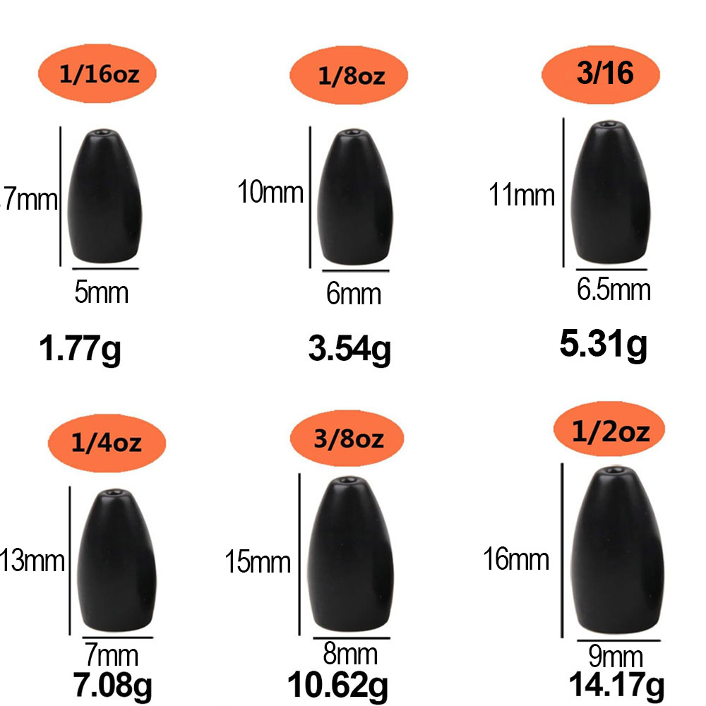 Angelgewichte aus Wolframstahl – Bass Fishing Lure Bewertung und Preis
